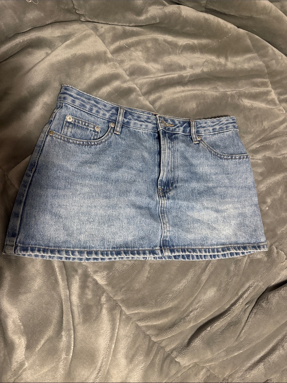 Glassons Light Blue Denim Mini Skirt